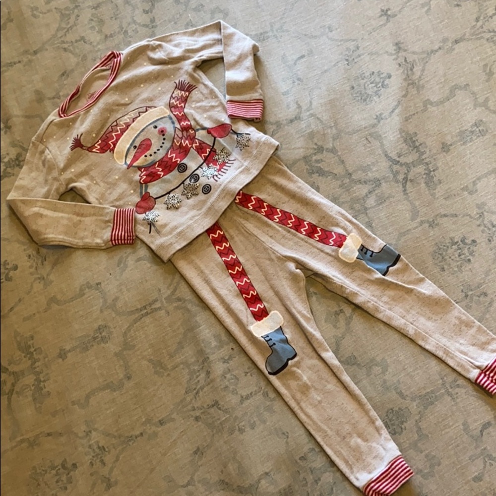 Holiday snowman pajama set